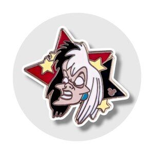 101 Dalmatians Disney Pin: Cruella De Vil Star Characters